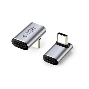 Tech-Protect UltraBoost AA02 40Gbps Winkel USB-C Adapter - Grau
