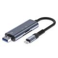 Tech-Protect UltraBoost USB-A/Lightning SD- und MicroSD-Kartenleser - Grau