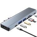 Tech-Protect V5 7-in-1 Multiport USB-C Hub Adapter - Grau