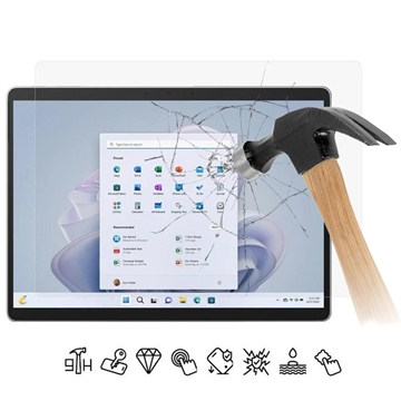 Microsoft Surface Pro 10 Panzerglas - 9H, 0.3mm - Case Friendly  - Durchsichtig