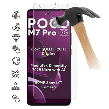 Xiaomi Poco M7 Pro 5G Panzerglas - 9H - Case Friendly - Durchsichtig