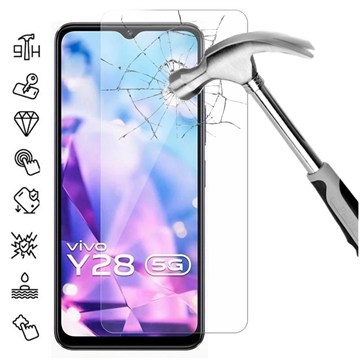 vivo Y28 Panzerglas - 9H, 0.3mm - Case Friendly  - Durchsichtig