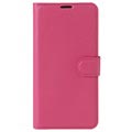 Huawei Y6 (2017) / Y5 (2017) Textured Schutzhülle mit Geldbörse - Hot Pink