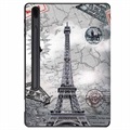 Tri-Fold Serie Samsung Galaxy Tab S7+/S8+ Folio Hülle - Eiffelturm