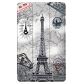 Tri-Fold Serie Samsung Galaxy Tab A7 Lite Folio Hülle - Eiffelturm
