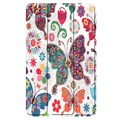 Tri-Fold Serie Lenovo Tab M7 Folio-Gehäuse - Schmetterlinge / Blumen