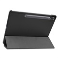 Tri-Fold Serie Samsung Galaxy Tab S7+/S8+ Folio Hülle - Schwarz