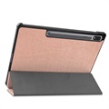 Tri-Fold Serie Samsung Galaxy Tab S7+/S8+ Folio Hülle - Roségold