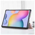 Tri-Fold Serie Samsung Galaxy Tab S7 FE Smart Folio Hülle - Roségold