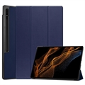 Tri-Fold Serie Samsung Galaxy Tab S9 Ultra Smart Folio Hülle - Blau