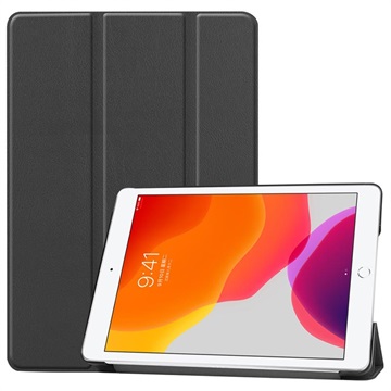 Tri-Fold Serie iPad 10.2 2019/2020/2021 Smart Folio Hülle - Schwarz