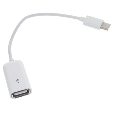 USB 3.1 Typ-C / USB 2.0 OTG Kabel Adapter - 15cm - Weiß