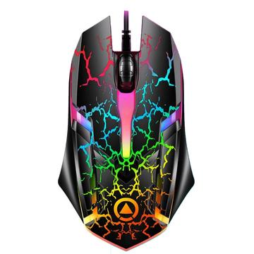USB-Gaming-Maus mit LED - 1200 DPI - Schwarz