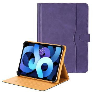 Universelle zweifarbige Tablet-Tasche aus Leder - 11"-12.4" - Lila