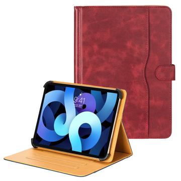 Universelle zweifarbige Tablet-Tasche aus Leder - 11"-12.4" - Rot