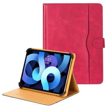 Universelle zweifarbige Tablet-Tasche aus Leder - 11"-12.4" - Hot Pink