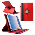 Universelle Rotary Folio Case für Tablets - 9-10" - Rot