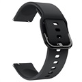 Universal Smartwatch Silikonarmband - 20mm - Schwarz