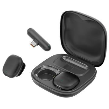 V36 Mini AI Noise Cancelling Wireless Lavalier-Mikrofon mit USB-C-Empfänger & Ladekoffer - Schwarz