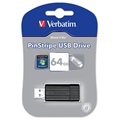 Verbatim PinStripe USB Stick - Schwarz - 64GB