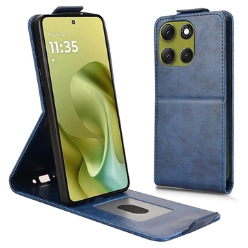 Motorola Moto G86 Vertikal Flip Hülle mit Ständer - Dunkel Blau