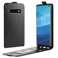 Samsung Galaxy S10 Flip Hülle mit Kartensteckplatz - Schwarz