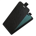 iPhone 14 Pro Max Vertikale Flip Hülle mit Kartensteckplatz - Schwarz