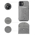 Vili T iPhone 12 Mini Hülle mit Magnetischer Geldbörse - Grau