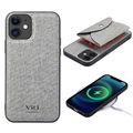 Vili T iPhone 12 Mini Hülle mit Magnetischer Geldbörse - Grau