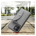 Vili T iPhone 12 Mini Hülle mit Magnetischer Geldbörse - Grau