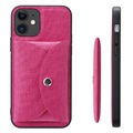 Vili T iPhone 12 Mini Hülle mit Magnetischer Geldbörse - Hot Pink
