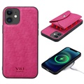 Vili T iPhone 12/12 Pro Hülle mit Magnetischer Geldbörse - Hot Pink