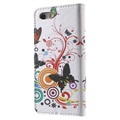 iPhone 5 / 5S / SE Geldbörse Tasche - Schmetterlinge / Kreisen
