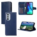 Motorola Edge 30 Pro Wallet Schutzhülle mit Magnetverschluss - Blau