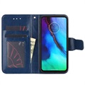 Motorola Edge 30 Pro Wallet Schutzhülle mit Magnetverschluss - Blau