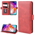 Samsung Galaxy A20s Wallet Schutzhülle mit Magnetverschluss - Rot