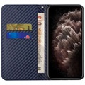 Samsung Galaxy S22 5G Wallet Schutzhülle - Karbonfaser - Grau