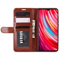 Xiaomi Redmi Note 8 Pro Wallet Schutzhülle mit Magnetverschluss - Braun
