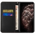 iPhone 14 Pro Wallet Schutzhülle - Karbonfaser - Schwarz