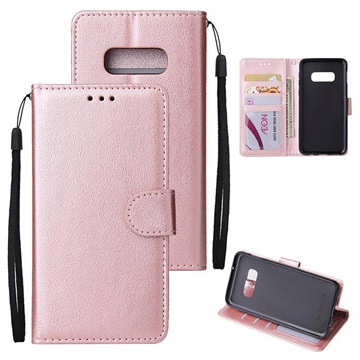 Samsung Galaxy S10e Wallet Hülle mit Stand-Funktion - Roségold