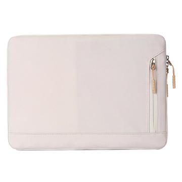 Wasserfeste, elegante Oxford-Laptoptasche mit Seitentasche - 15.6" - Beige
