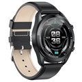 Wasserdichte Smartwatch mit Herzfrequenz L16 - Leder - Schwarz