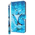 Wonder Series Samsung Galaxy S21+ 5G Wallet Hülle - Blau Schmetterling