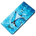 Wonder Serie Sony Xperia 1 III Wallet Hülle - Blau Schmetterling