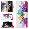 Wonder Serie Samsung Galaxy S22 5G Wallet Hülle - Blume