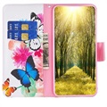 Wonder Serie iPhone 14 Pro Wallet Hülle - Schmetterlinge