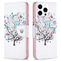 Wonder Serie iPhone 14 Pro Wallet Hülle - Baumblüte