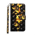Wonder Serie OnePlus 8 Wallet Hülle - Gold Schmetterling