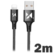Wozinsky Data & Ladekabel - USB-A/Lightning - 2m - Schwarz