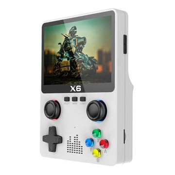 X6 HD 3,5-Zoll-Bildschirm Handheld-Spielkonsole Eingebauter Videospiel-Automat mit Dual Joystick Design